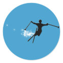 ski powder trail stickers