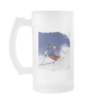 Ski Racing Down the Mountain Coffee Mugs
