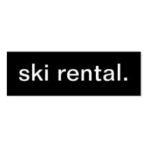 Ski Rental Business Card