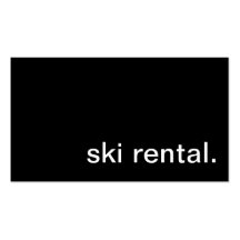 Ski Rental Business Card
