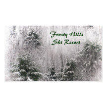 Ski Resort Business Card