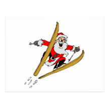 Ski Santa Post Cards