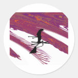 SKI static Cling Round Sticker