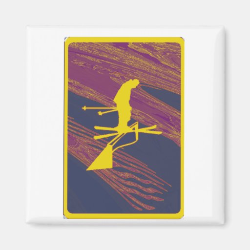 Ski the Control Refrigerator Magnets