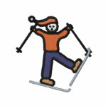 Skier embroidered shirts