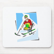 Skier Mousepads