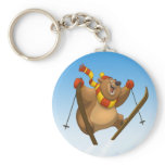Skiing Bear Keychain