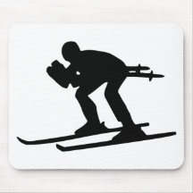 Skiing Downhill Mouse Mat