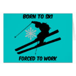 Skiing Greeting Card
