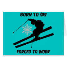 Skiing Greeting Card