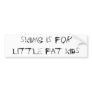 skiing is for little fat kids autosticker