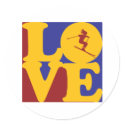 Skiing Love stickers