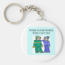 skiing lovers key chains