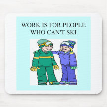 skiing lovers mousepad