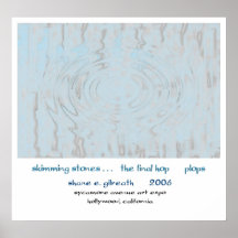 Skimming Stones Haiku Art Print
