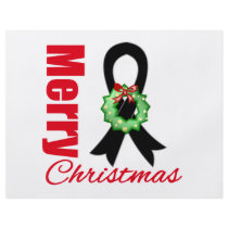 Skin Cancer Awareness Merry Christmas Ribbon Custom Flyer