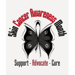 Skin Cancer Awareness Month Butterfly Ribbon t-shirts