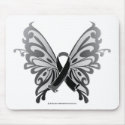 Skin Cancer Butterfly Ribbon mousepads