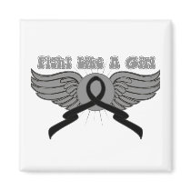 Skin Cancer Fight Like A Girl Wings Magnets