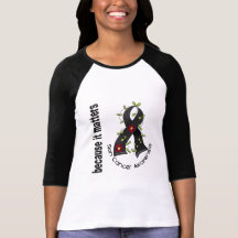 Skin Cancer Flower Ribbon 3 T-shirt