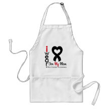 Skin Cancer Heart Ribbon For My Mum Apron