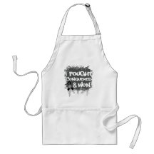 Skin Cancer I Fought Conquered Won Aprons