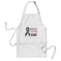 Skin Cancer I Proudly Wear Black 1 Aprons