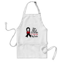 Skin Cancer Ribbon Hero My Sister Apron