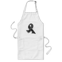 Skin Cancer Slogan Watermark Ribbon Aprons