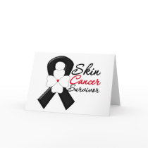 Skin Cancer Survivor Flower Ribbon Cards