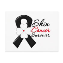 Skin Cancer Survivor Flower Ribbon Postcard
