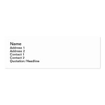 Skinny, 7.6cm x 2.5cm, business card templates