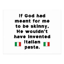 Skinny Italian Pasta Post Card