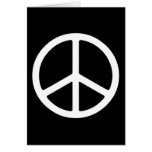 Skinny White Peace Symbol Blank Cards