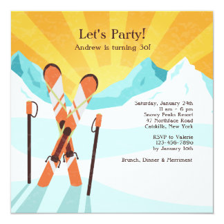 Skiing Invitations & Announcements | Zazzle.co.uk