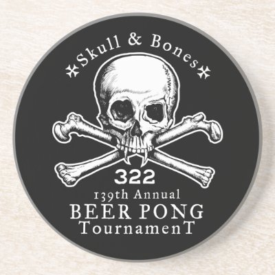 Skul & Bones Beer Pong Gag Coaster
