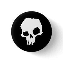 Skull 24 pinback button
