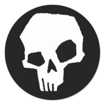 Skull 24 round stickers