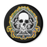SKULL ACE OF SPADES magnets