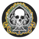 SKULL ACE OF SPADES stickers