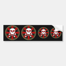Skull and Arrows Bumper Sticker