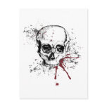 Skull and blood postcards