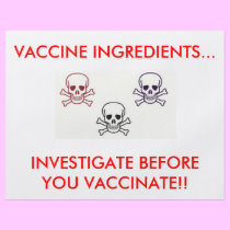 skull and bones VACCINE INGREDIENTS..., . flyers