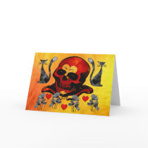 Skull and Cats Cards