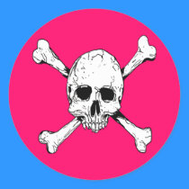 Skull and Cross Bones stickers