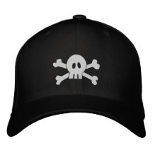 Skull and Crossbones Embroidered Baseball Caps