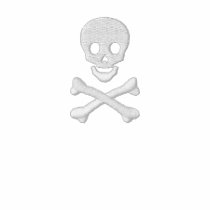 Skull and Crossbones Embroidered Polo Shirt