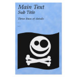 Skull and Crossbones Flag. Black and White. Custom flyers