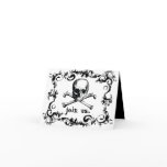 Skull and Crossbones Halloween Party Invitation cards