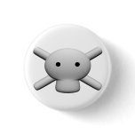 Skull and crossbones logo button
